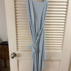 Aritzia Wilfred Sky Blue Asymmetrical Dress